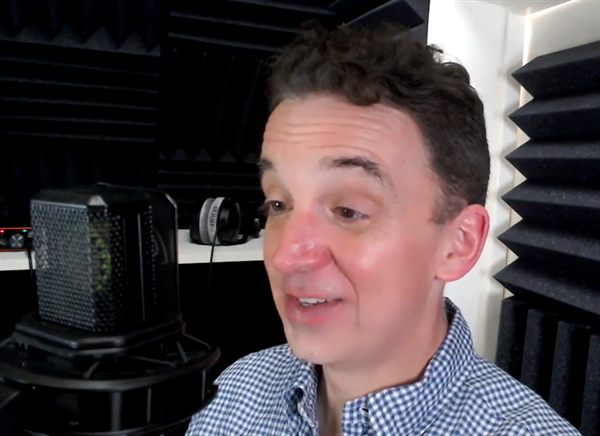Mark Fields Davidson in the VO studio