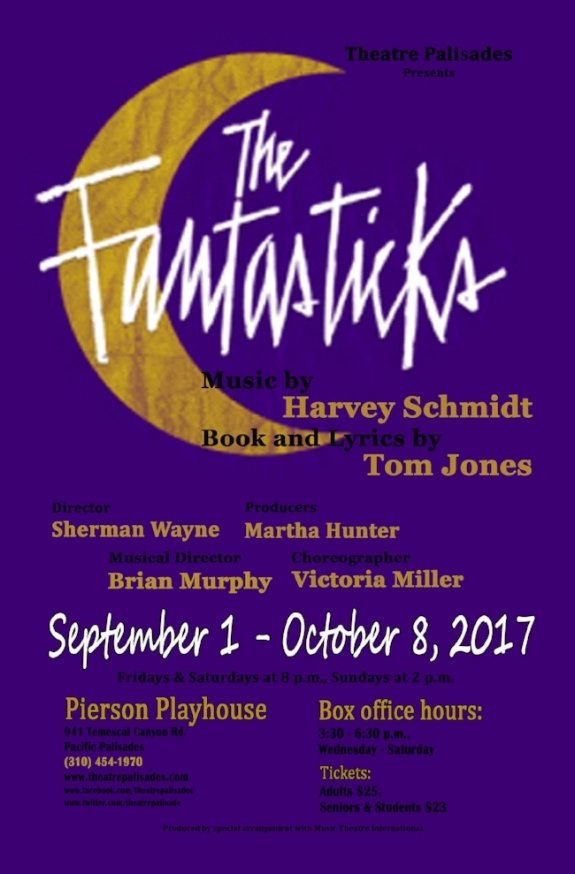 Mark is cast as Death Scenes Mortimer in The Fantasticks.